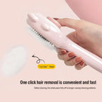 Demonstration of one-click hair release button on Set Pet brush
