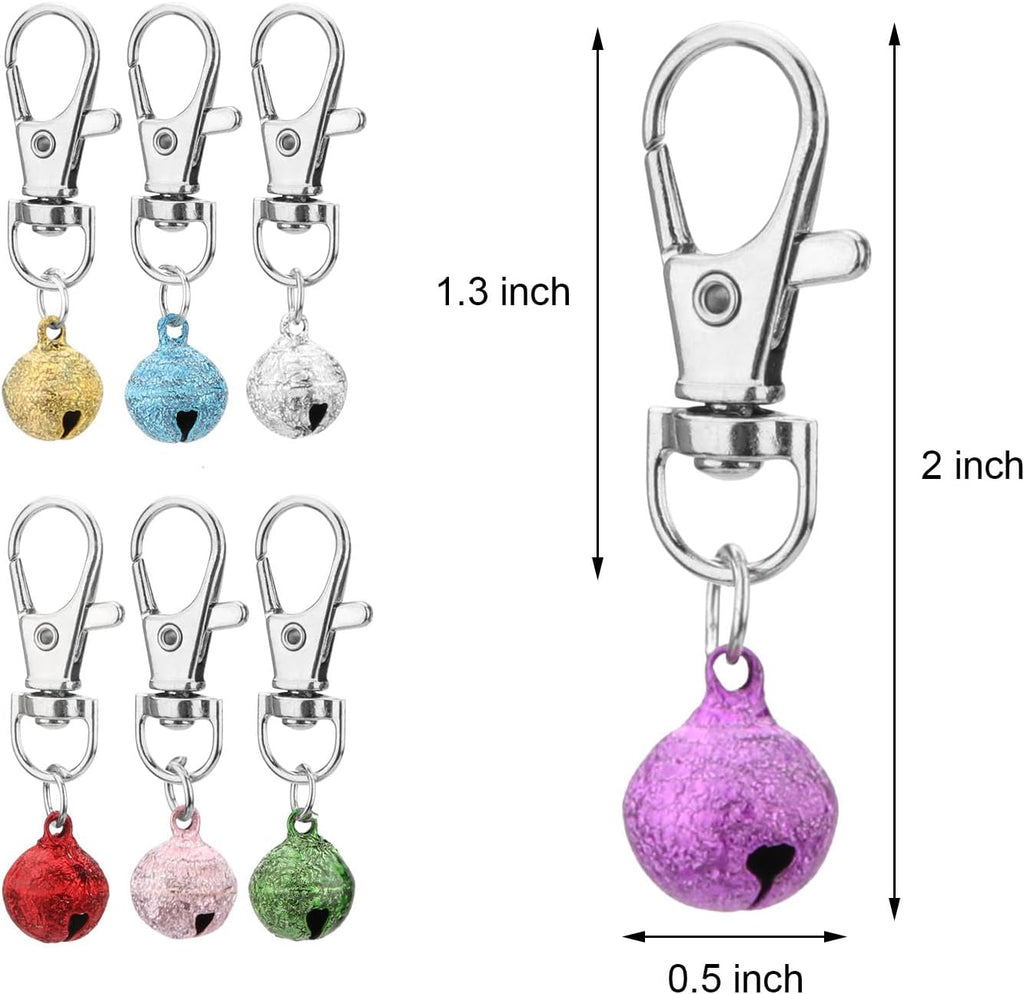 Close up of metal jingle bell pendant for pet collar