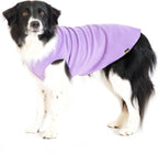 Washable fleece dog apparel marine blue variant folded neatly.