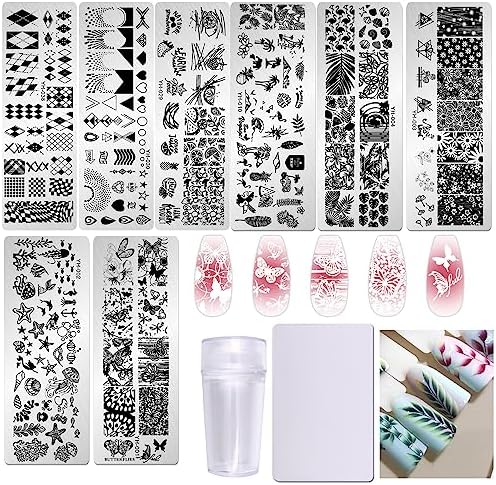 AddFavor nail stamper kit 8 piece set front view