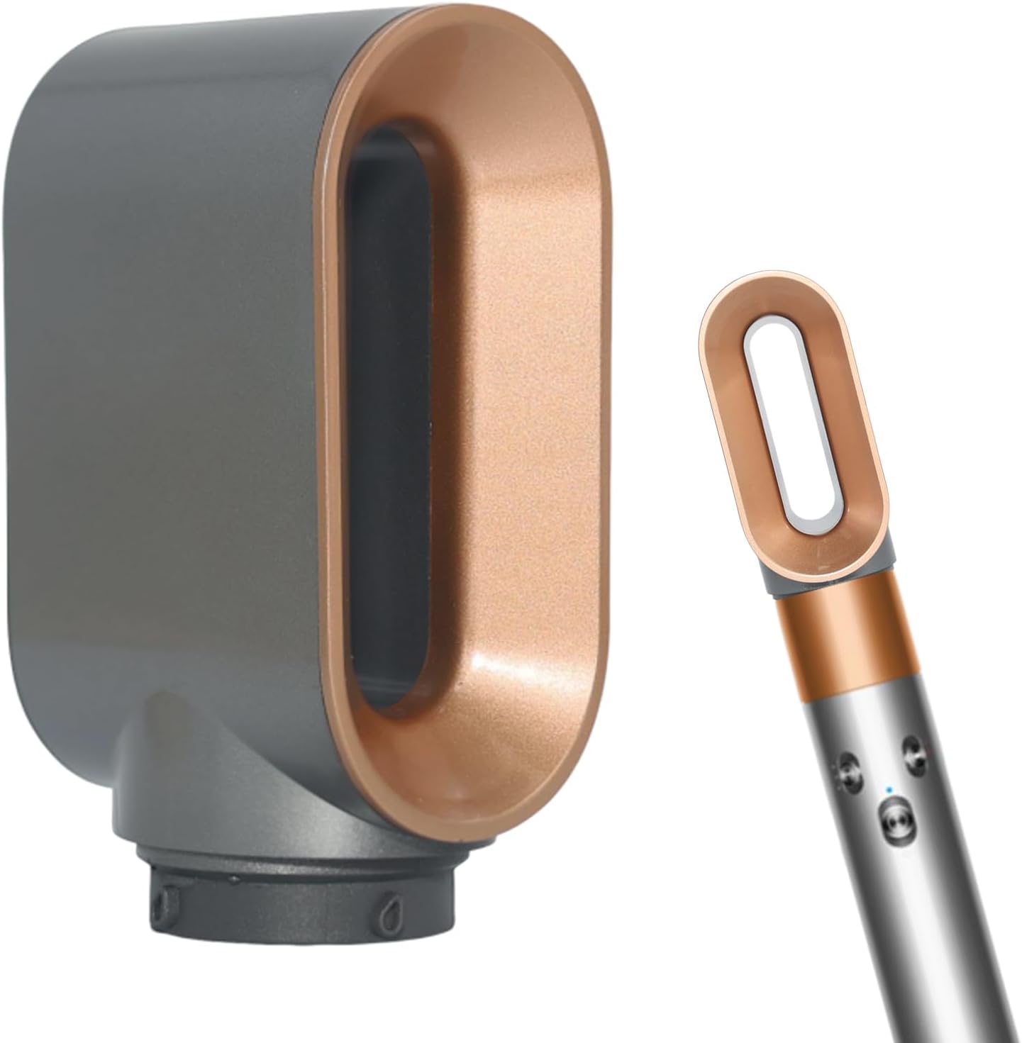 Adhiper pre-styling dryer attachment nozzle front view showing gold finish