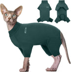ROZKITCH Sphynx Cat Pajamas Christmas, Breathable Soft Cat Jumpers for Cats Only, Coat with Four Legs, Warm Sweater T-Shirt Pajamas Jumpsuit Vest Cornish Rex Devon Rex Peterbald Red XS - Image 13