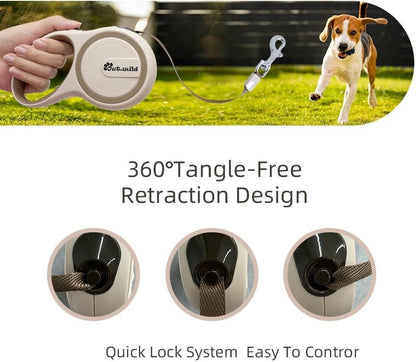 Outnwild retractable leash 360 degree tangle free exit