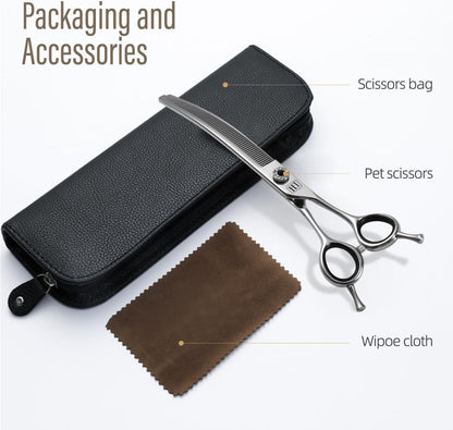DRGSKL professional pet grooming scissors complete product packaging layout