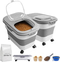 Sewiu collapsible dog food storage container set front view