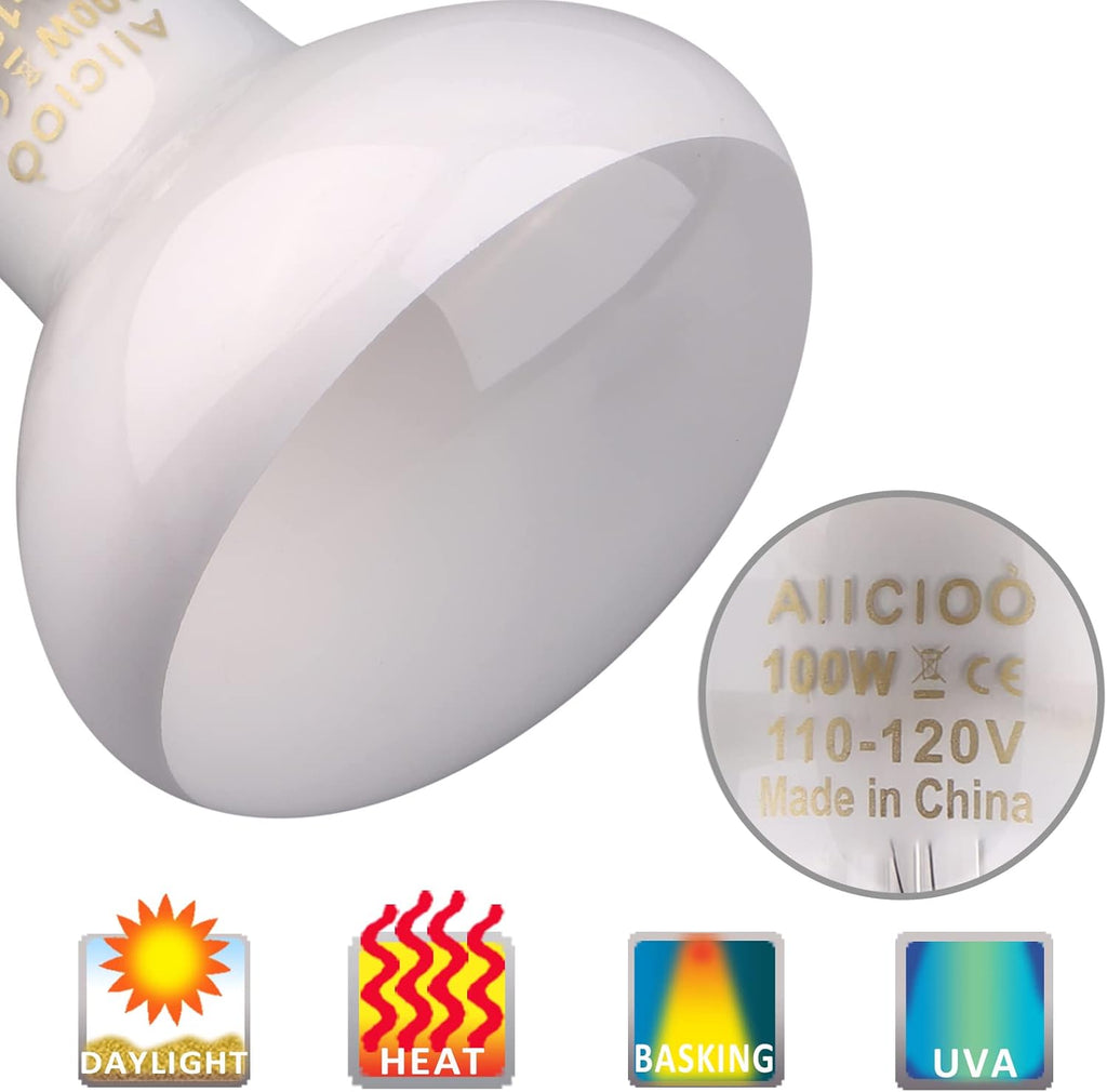 Aiicioo UVA daylight bulb screw base detail