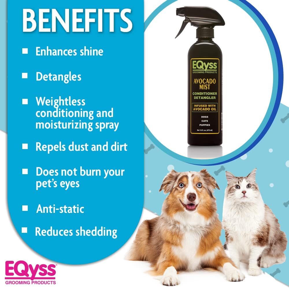 Silicone free pet conditioner mist for conditioning dog and cat fur