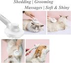 SimpleDot de shedding pet brush removing loose undercoat hair from a dog