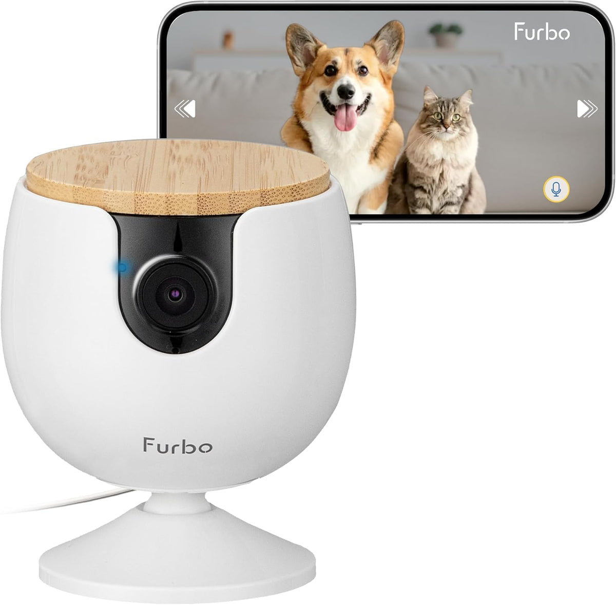 Furbo Mini 360 degrees 2K QHD Pet Camera: Basic See, Talk & Toss Features, No AI Alerts, No Subscription Required, Dog & Cat Rotating Treat Dispenser w/Phone App, Smart Indoor Cam, 2-Way Audio & Night Vision - Image 12