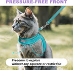 Step in style blue pet harness layout demonstrating easy wear design without overhead straps.