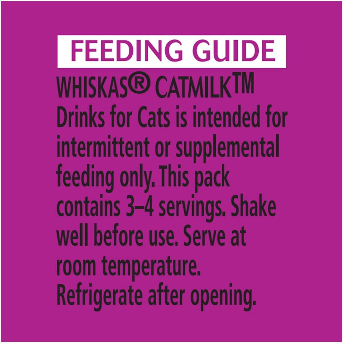 Back packaging of Aurora Pet Catmilk displaying the nutritional profile and lactase enzyme.