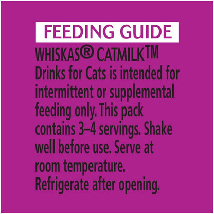 Back packaging of Aurora Pet Catmilk displaying the nutritional profile and lactase enzyme.
