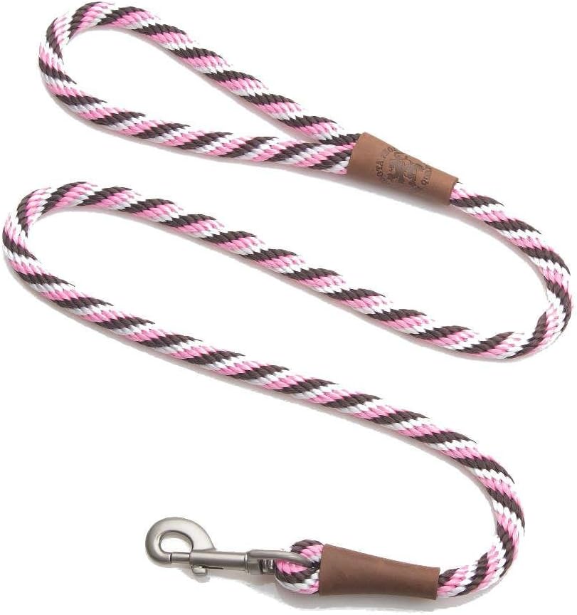 Mendota Pet Snap Leash - British-Style Braided Dog Lead, Made in The USA - Black, 1/2 in x 6 ft - for Large Breeds - Image 15