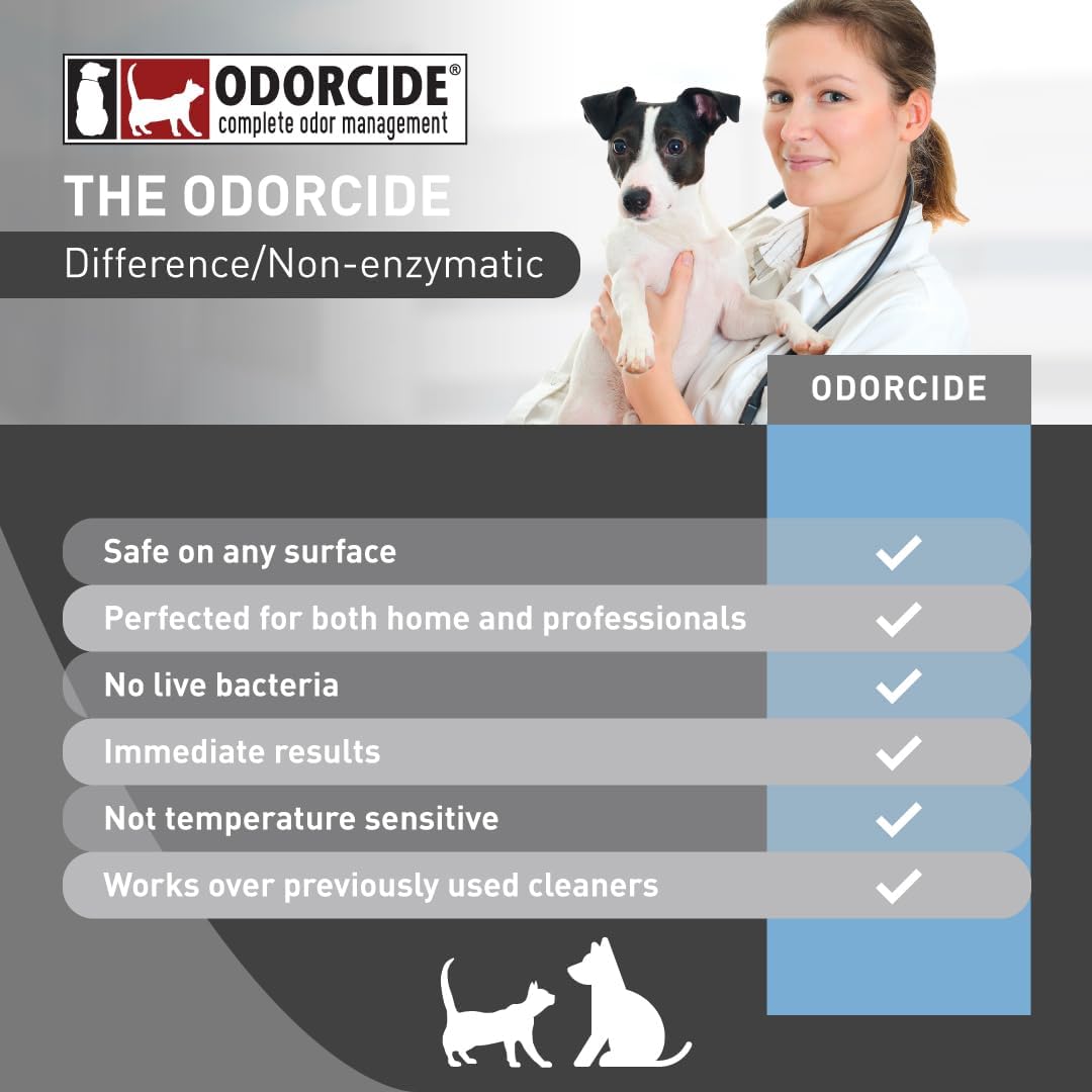 Odorcide K.O.E. pet odor eliminator side view for packaging details