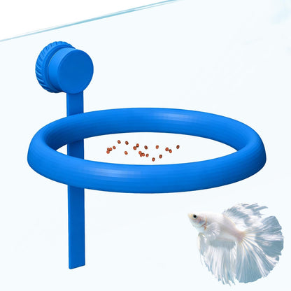Daelala floating aquarium feeder showing secure attachment on twelve millimeter glass