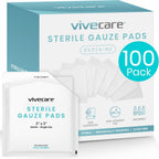 Vive Care sterile gauze pads three by three inch front view packaging box