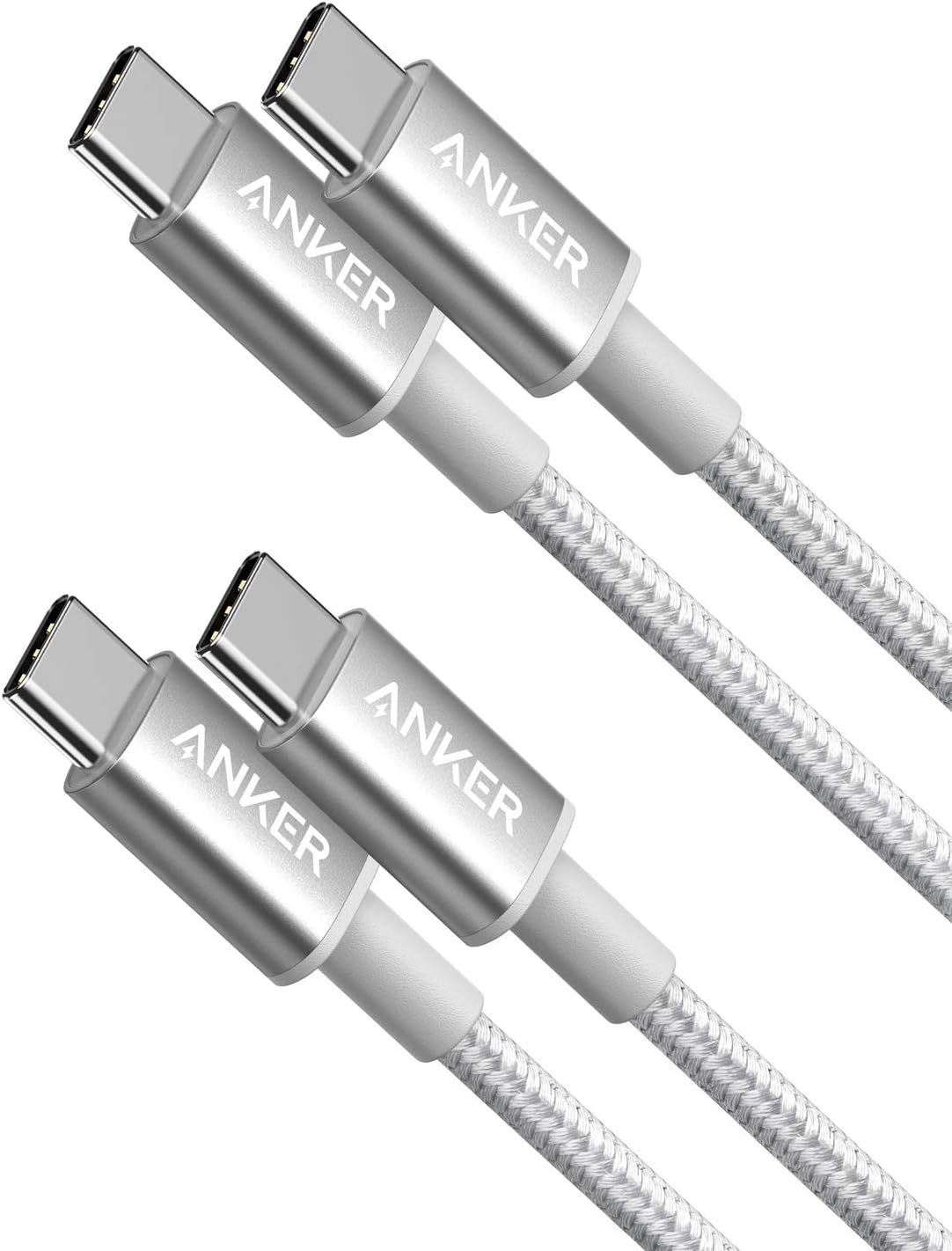 Detailed view of the Type C connector tip on the premium black nylon cord.