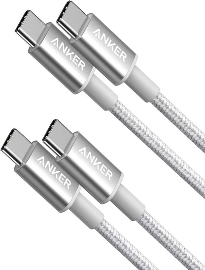Detailed view of the Type C connector tip on the premium black nylon cord.