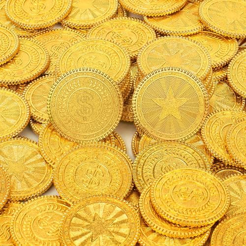 Close up view of the textured ridges on the edges of the Byhoo gold tokens used for stress relief