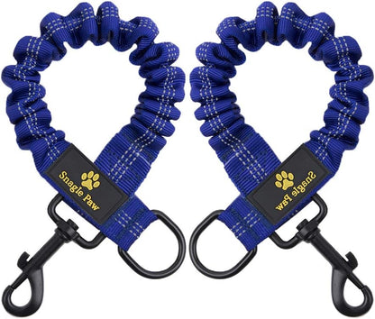Snagle Paw bungee dog leash extension blue front view