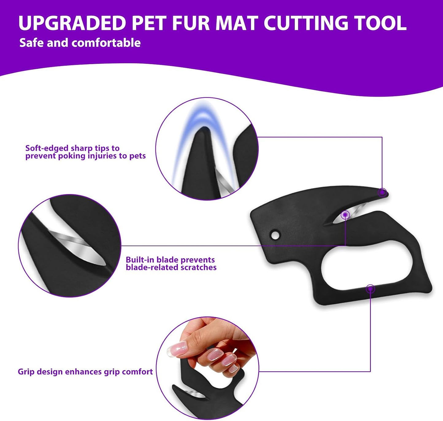 Flasidu professional pet grooming tool for matted fur.