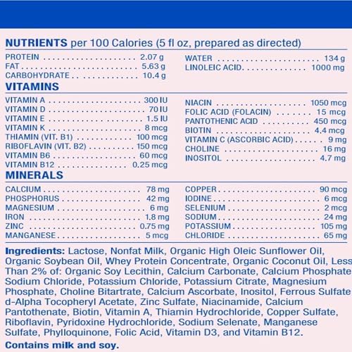 Baby's Only Mehadrin infant formula preparation instructions on packaging