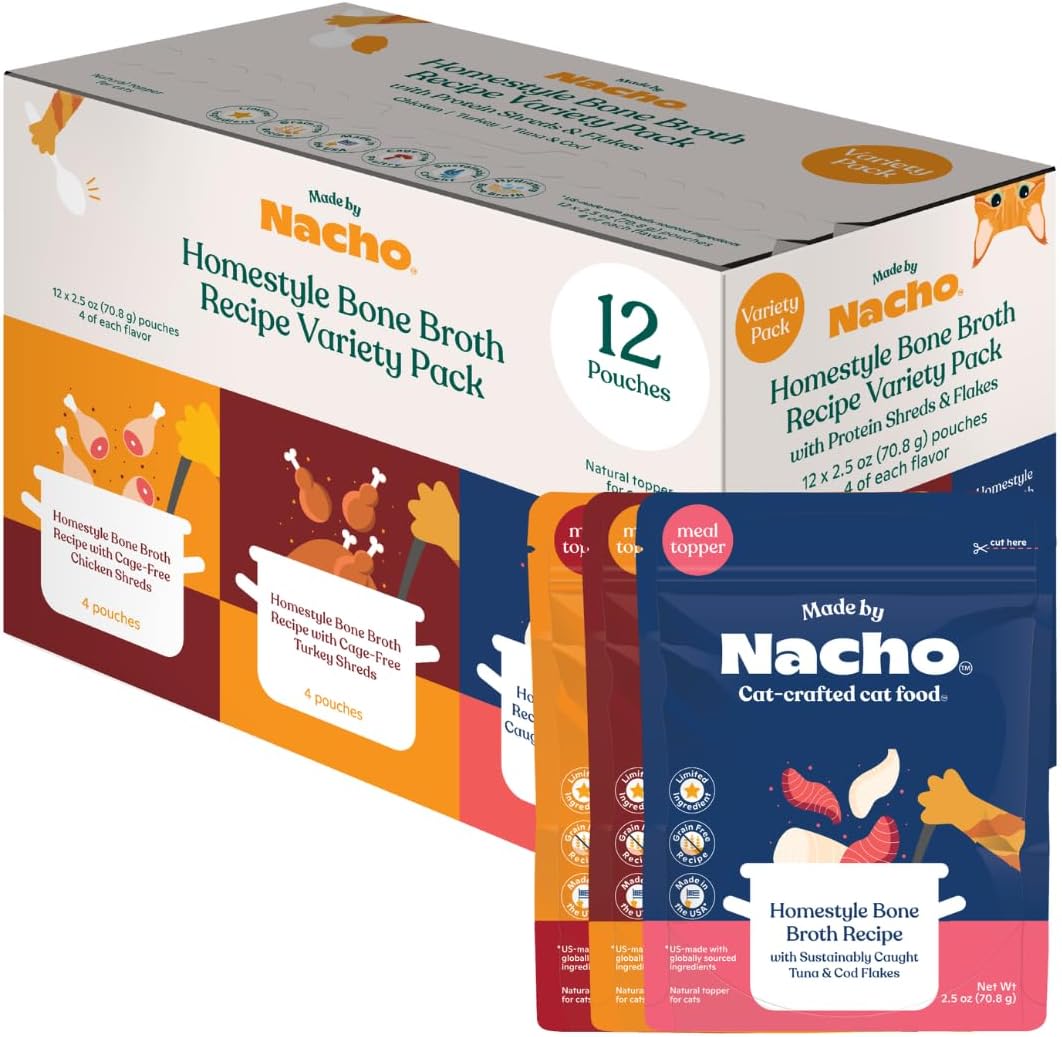 Made By Nacho premium wet cat food topper variety pack box