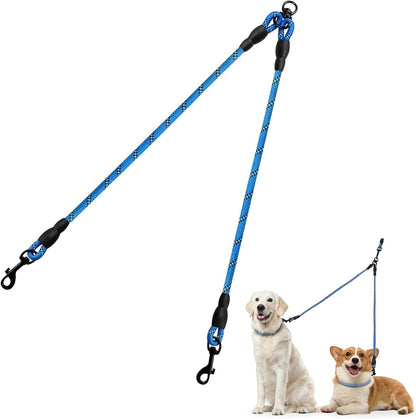 Taglory Double Dog Leash Coupler for Two Dogs, 1/3" Lightweight Dual Leash Extension for Small and Medium Dogs, No Tangle 360 degrees Swivel, Reflective Rope, 30 Inch, Black - Image 10