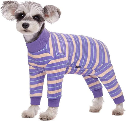 Dog Surgery Recovery Suit for Small Dogs, 4-Legged Dog Onesie After Surgery with Back Snaps, Breathable Cotton Spay and Neuter Bodysuit for Female and Male Dogs - Image 14
