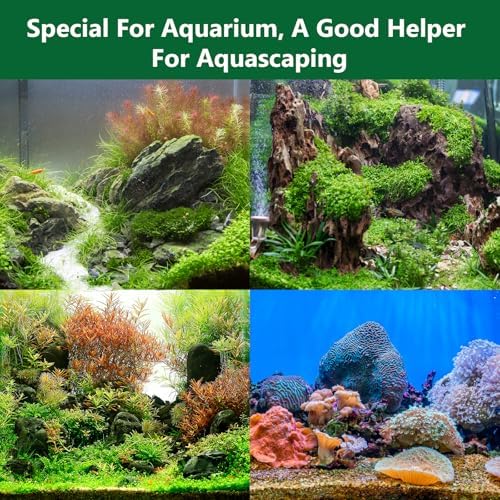 Side by side comparison of freshwater and saltwater tanks utilizing this invisible waterproof bonding gel.