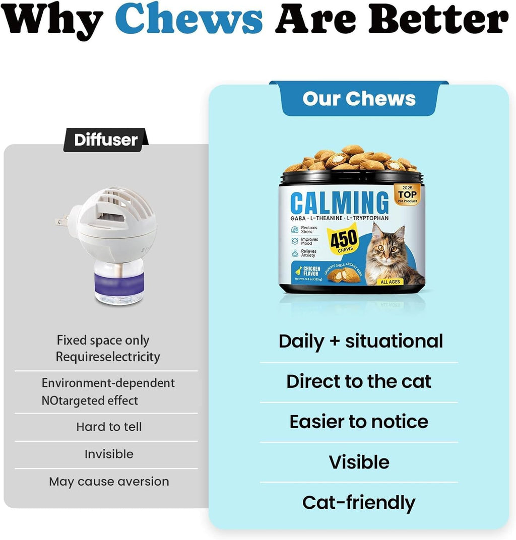 BuddyCheer chicken flavored cat anxiety relief chews packaging close up