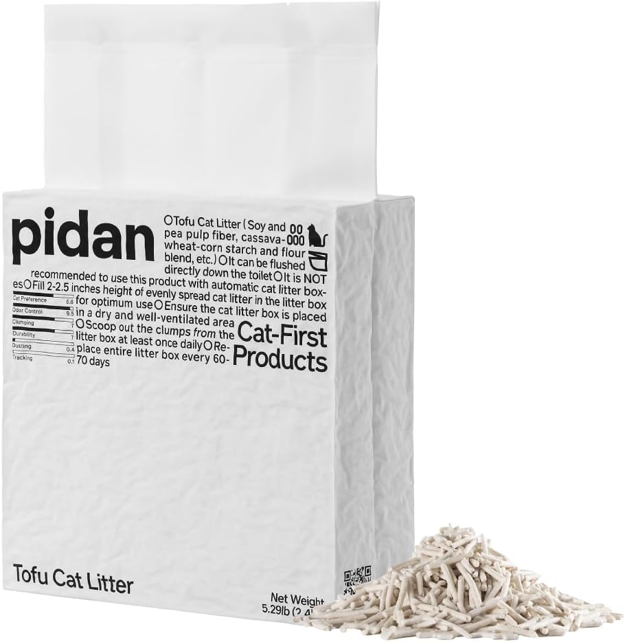 pidan Tofu Cat Litter Clumping, Flushable,Ultra Absorbent and Fast Drying, Plant Based Litter,100% Natural Ingredients,Solubility in Water,Really Dust-Free,Less Scattering (5.3lb/Bagx2bags) - Image 15