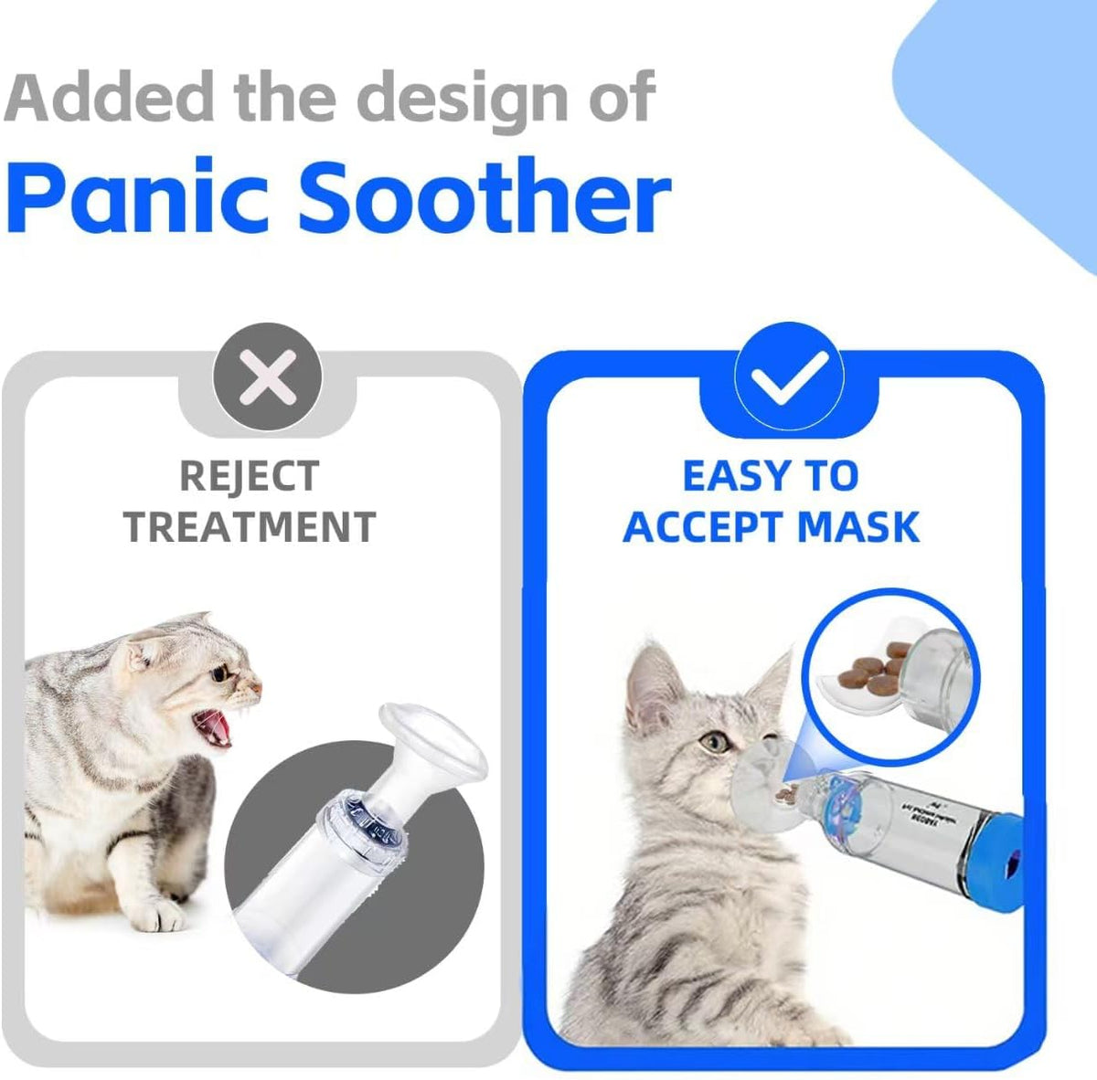 Neobay feline aerosol chamber with panic soother treat attachment close up