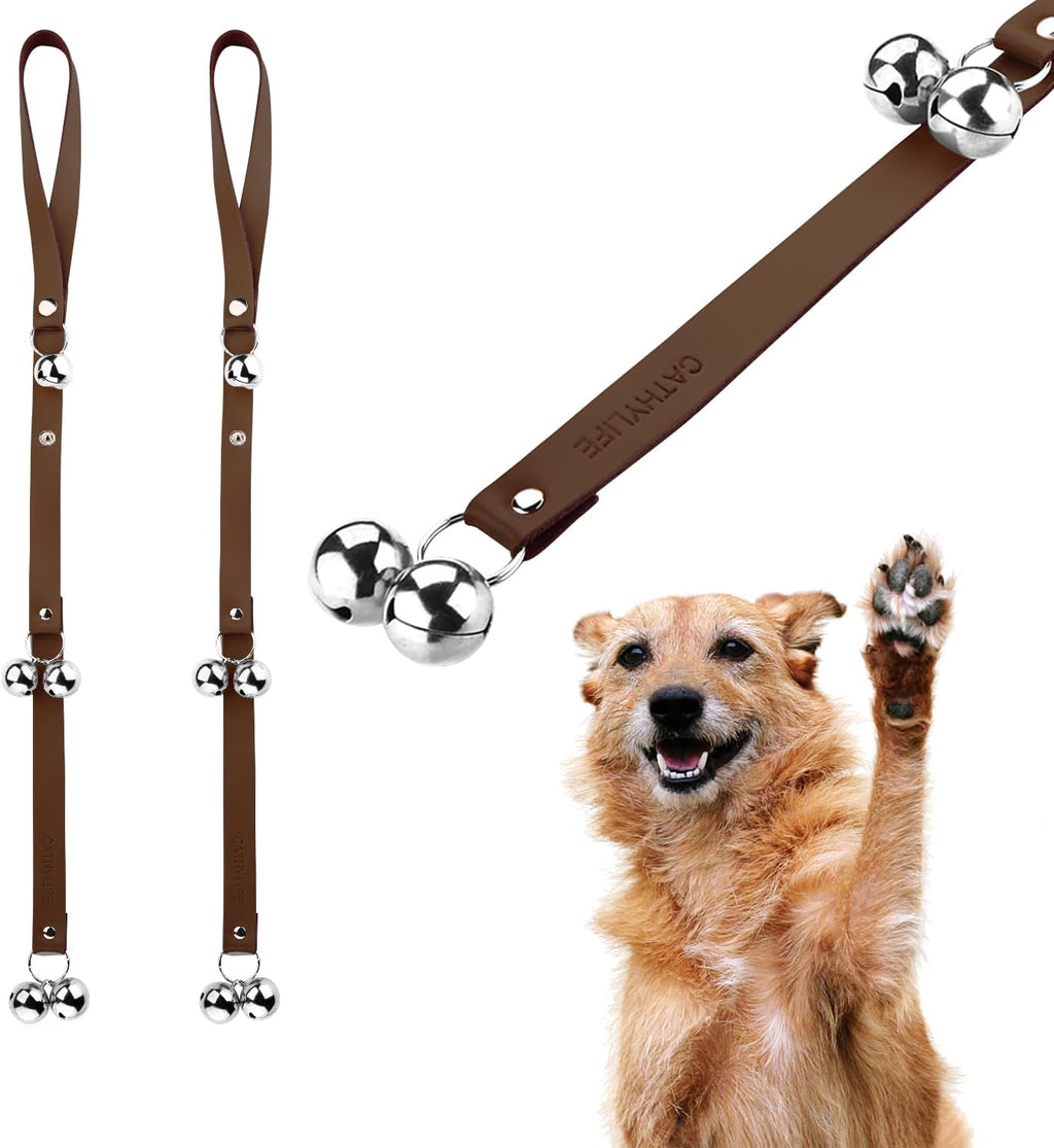 Leather Dog Doorbells for Door Knob, Adjustable Brass Potty Training Bells for Puppy to Go Outside, Easy Dog Door Bell for Potty Training - Image 12