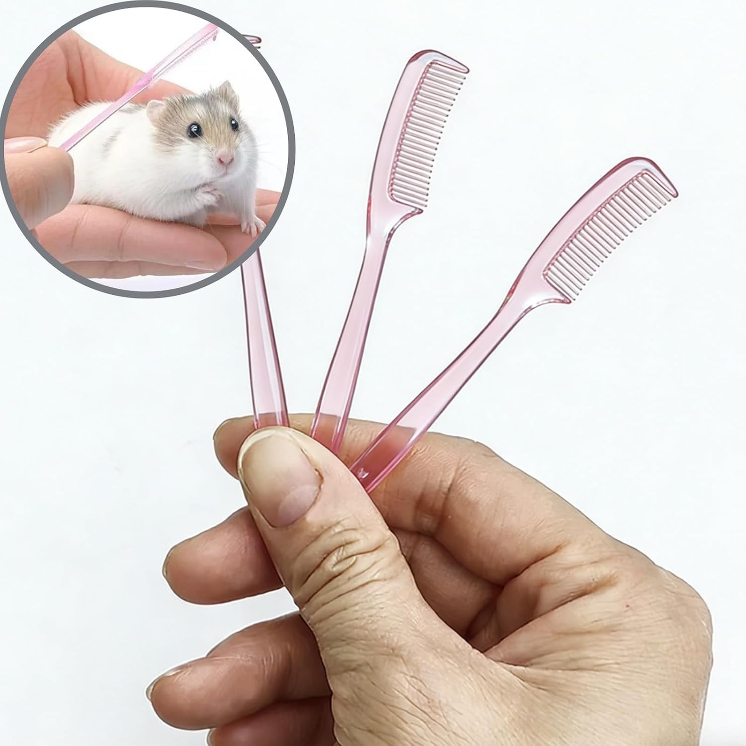 Five pack of ZCJBCYGG mini combs bulk set for managing small pet loose hair.