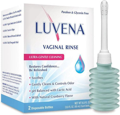 Luvena Daily Personal Feminine Rinse 2 pack front view for gentle intimate cleansing.