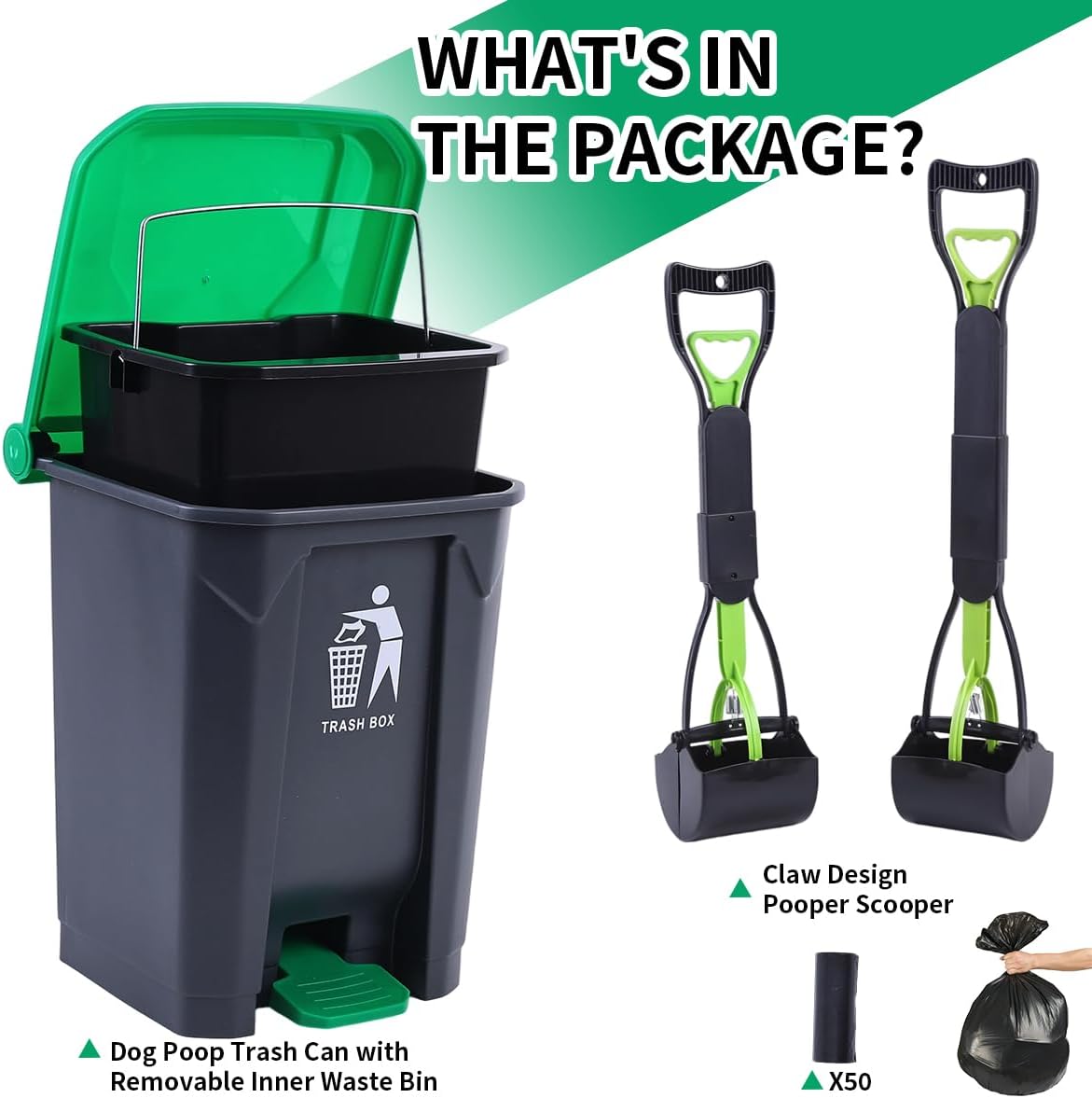 Removable inner bucket of the Axincanaan pet waste trash can being emptied.