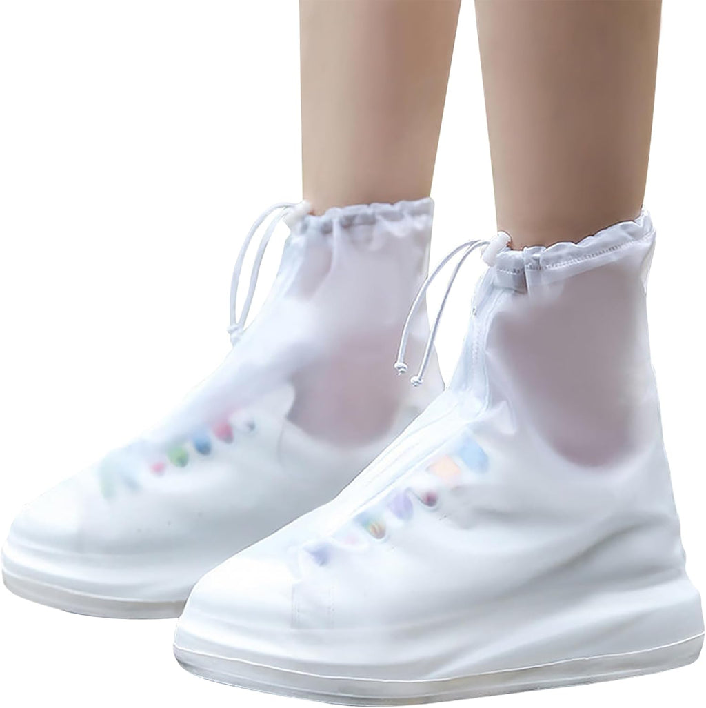 JEVRKAPZ anti slip shoe protectors demonstrating waterproof performance against water splashes