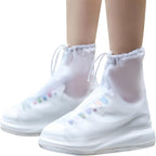 JEVRKAPZ anti slip shoe protectors demonstrating waterproof performance against water splashes