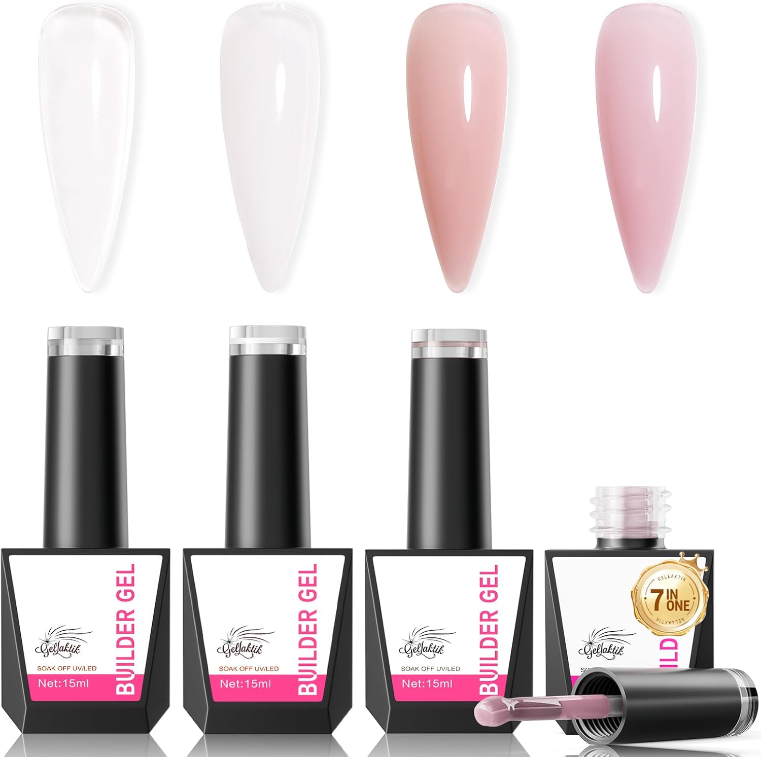 Gellaktik 7 in 1 Builder Gel set 4 piece kit