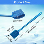 Novique aquarium scrubber close-up on the five-sided nylon fiber cotton brush head.