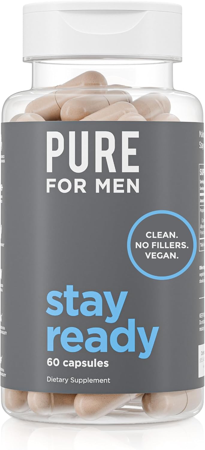 Pure for Men Stay Ready Fiber Supplement Psyllium Husk (120 Vegan Capsules) - Image 11