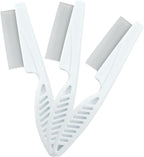 Compact pet lice removal tool displaying the durable blue plastic handle construction.