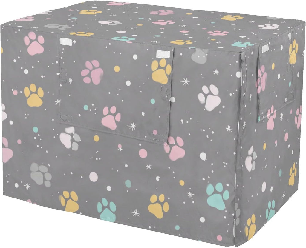 Dog Crate Cover Kennel Cover for Dog Cages Breathable for Wire Cage Indoor Outdoor Primrose Pink Heart Flowers - Image 15