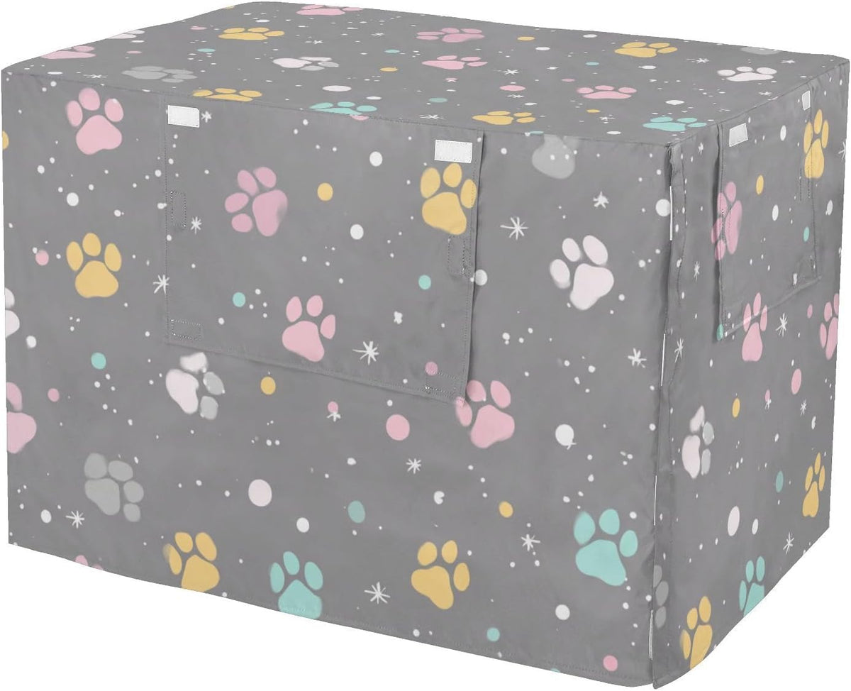 Dog Crate Cover Kennel Cover for Dog Cages Breathable for Wire Cage Indoor Outdoor Primrose Pink Heart Flowers - Image 15