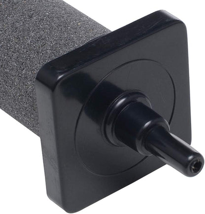 Sintered mineral fish tank bubbler showing protective plastic end caps