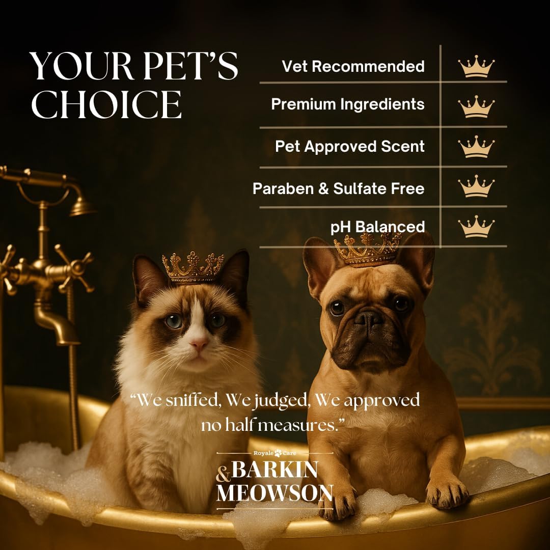 Professional grooming kit featuring Barkin And Meowson detangling solution