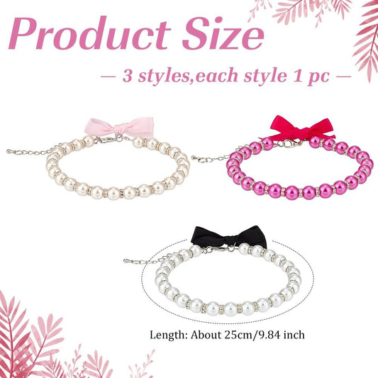 PAIDEFUL adjustable lightweight pet necklace jewelry styled on a small dog for a portrait look