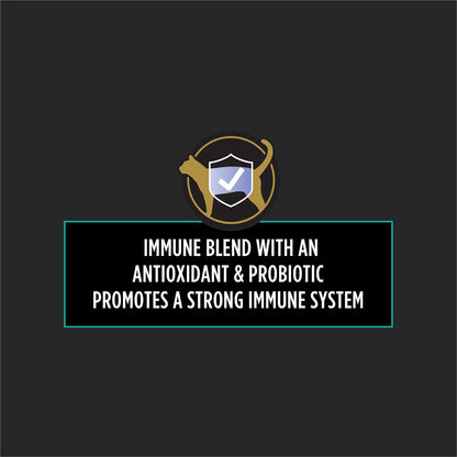 Premium USA imported cat immune support supplement packaging details.