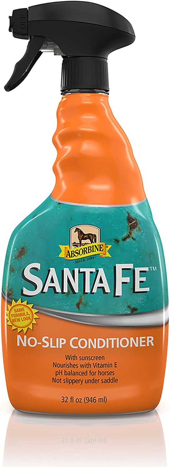 Absorbine Santa Fe Coat Conditioner front view bottle for premium horse grooming.